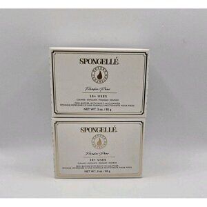Set Of 2 Spongelle PEDI FREESIA PEAR Infused Bath Shower Exfoliates Feet Two‎